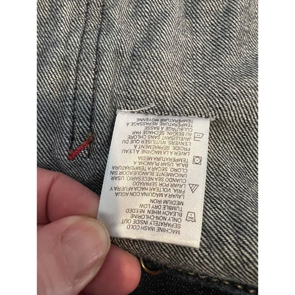 VINTAGE Dickies Denim Oversized Dungarees Overalls Size L US 14/16 Euro 42/44 - Picture 7 of 12